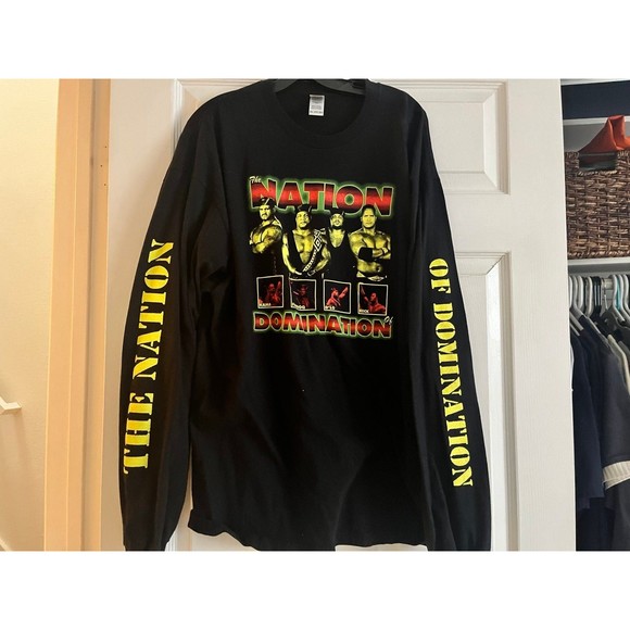 WWF WWE The Rock Nation Of Dominiation Long Sleeve 2XL - Picture 4 of 4